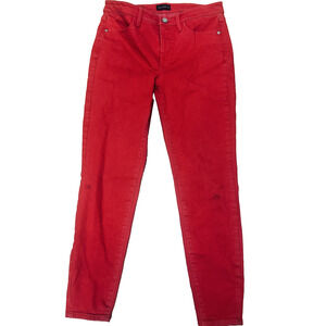 Talbots Jeans 6P Petite Jegging Crop Red Denim Pants Stretch Cotton Blend